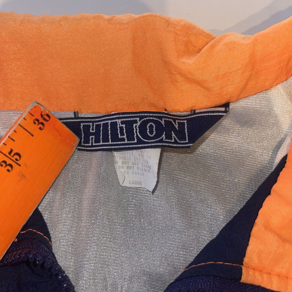 Vtg Chicago Bears lightweight jacket Men L Hilton Tag Windbreaker NFL Football - Picture 3 of 16